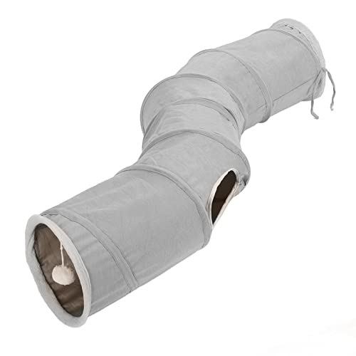 Túnel plegable para gatos Jeanoko de suave lana de ante premium