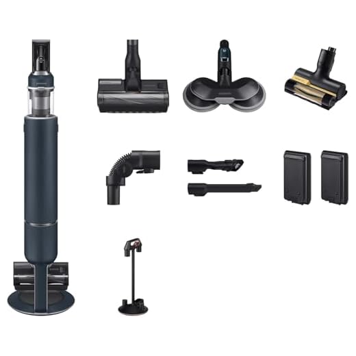 Samsung Bespoke Jet Plus Akku+ Wet & Clean Akku-Staubsauger, Teleskopierbar, All-in-one Clean Station, Inkl. Ersatz-Akku und Zubehör, Midnight Blue, VS20B95B73B/WD, 210 W