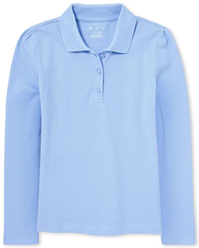 The Children's Place Girls' Uniform Long Sleeve Pique Polo