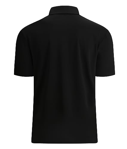 Alex Vando Mens Golf Shirt Moisture Wicking Quick-Dry Solid Short Sleeve Polo Shirts for Men
