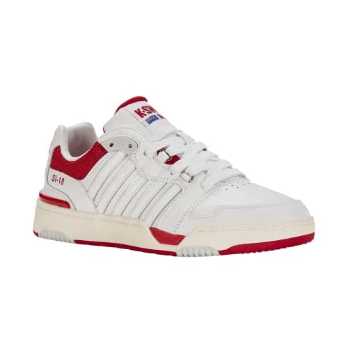 K-Swiss Men's SI-18 Rival Sneaker 11.5 Brilliant White/Red
