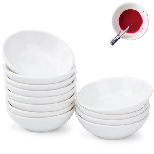 Lot de 12 palettes de Couleurs vides pour Peinture Aquarelle en Porcelaine, Palette de Style empilable pour Gouache d'artiste, mélange d'encre pigmentée, 7,6 x 2 cm