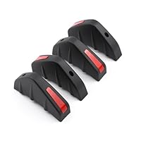 RAKTDA Auto Heckstoßstange Spoiler Für VW Amarok/Beetle/Bora/Caddy/Corrado/EOS/Golf 2000-2023 2024, Auto Heckstoßstange Diffusor, Haifischflosse Heckspoiler, Heck Splitter Zubehör, Black and red RAKTDA Auto Heckstoßstange Spoiler Für VW Amarok/Beetle/Bora/Caddy/Corrado/EOS/Golf 2000-2023 2024, Auto Heckstoßstange Diffusor, Haifischflosse Heckspoiler, Heck Splitter Zubehör, Black and red