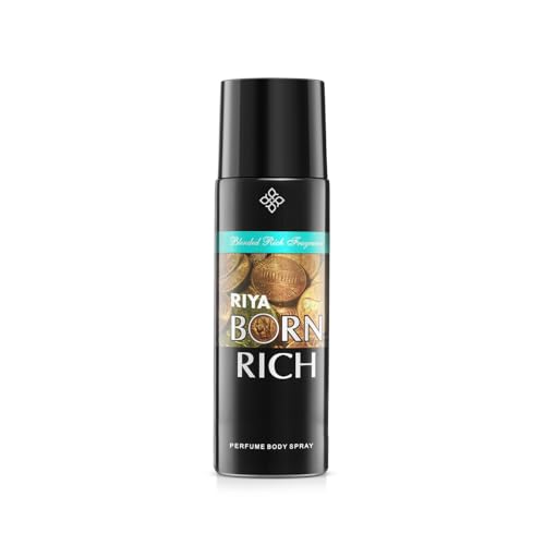 Image of Riya Born Rich Deodorant | Blended Rich Fragrance | Body Spray 200 Ml | Long Lasting