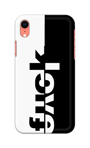 Image of PRINTFIDAA One Words Fukc Love Creative Art Innovative Wonderfull Printed Designer Hard Case for Apple iPhone XR (6.1 inch), A2105, A1984, A2107, A2108 Back Cover -(e) RPM1003