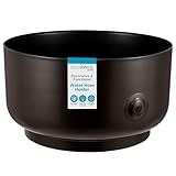 BIRDROCK HOME Decorative Footed Water Hose Holder Pot - Ground Garden Hose Box - Steel - Powdered Coated - Embossed - Steel Metal Hider - Outdoor or Indoor Use (Oil Rubbed Bronze)