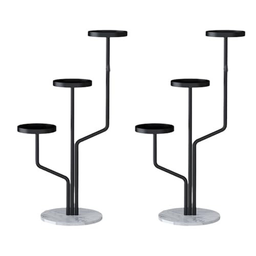 JUNENTER プラントスタンド 屋内 屋外 3段 金属製プラントシェルフ 複数の植物用 段付きフラワーポットシェルフ フレンチライト 高級プラントディスプレイラック 防水プラント収納ラック パティオガーデンコーナー用