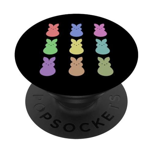 Lindos conejos, feliz búsqueda de huevos de Pascua, arte dulce y colorido PopSockets PopGrip Adhesivo
