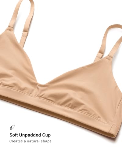 INLYRIC Women's Inbarely Soft Scoop Bralettes No Padding Cami Bras Unlined No Underwire Comfort Sleep Bralette Pullover3
