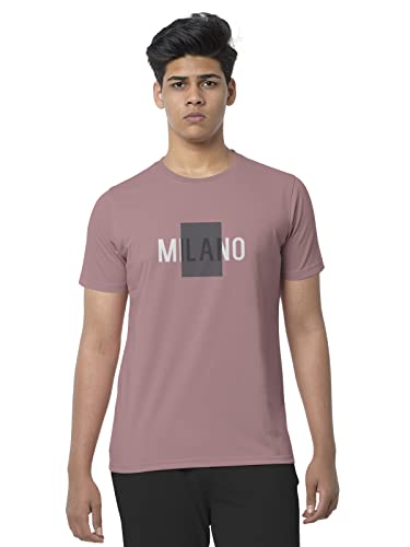 Image of BULLMER Black Trendy Typographic Printed Round Neck Half Sleeve Tshirt for Men