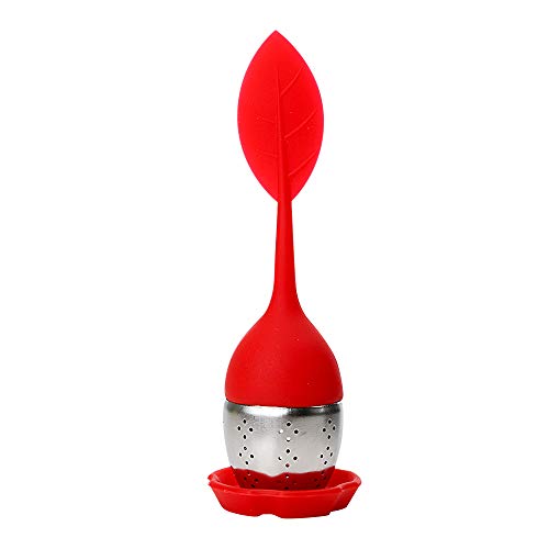 iTimo Sachet à thé, filtre à feuilles en silicone, boules de thé, thé résistant aux hautes températures, outil à thé parfumé (rouge) Cover