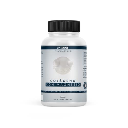 Complejo de Colágeno Hidrolizado con Magnesio | Elimina el cansancio y la fatiga | Soporte para músculos, articulaciones, huesos y ligamentos | Acción Antiinflamatoria y Analgésica | 60 Comprimidos Cover