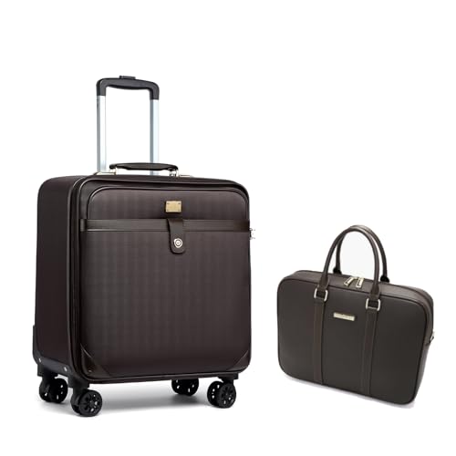 VH&GRED Lightweight Luggage Sets for Business and Weekend Getaways Carry On Luggage with Spacious Design Sleek Suitcases with Wheels and Carry On Suitcase Option(Coffee)
