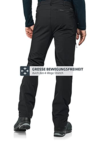 Schöffel Herren Pants Koper1 Warm M, gefütterte Wanderhose mit 4 Wege-Stretch, robuste Thermohose mit vorgeformten Knien, schnelltrocknend und geruchshemmend, black, 52