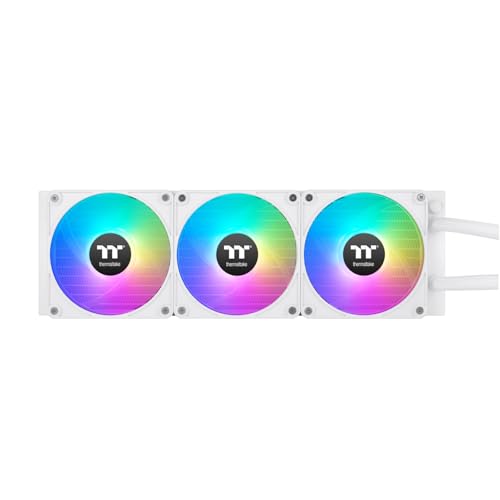 Image of Thermaltake TH360 V2 Ultra EX ARGB AIO Cooler /Snow /Water Block 2.1 inch LCD /Fan 120 * 3 /Magnetic Quick Connection /MB ARGB Sync Control /LCD Software Control /CL-W426-PL12SW-A
