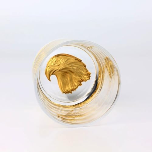 Image of Melbify Gold Eagle Whiskey Glass Gift Set | 1 pcs Set | 300 ml | Ultra-Premium | Gold-Bottomed | Imported | Luxurious | Ideal for Wedding Gifts, Anniversary, VIP and Corporate Gifts