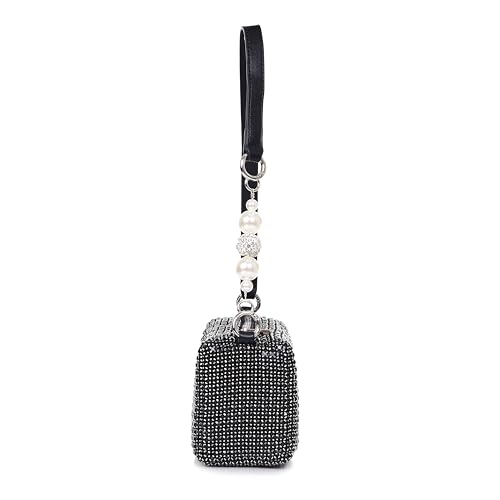 Image of Rhinestone Crossbody chain sling Bag for women Evening Clutch Handbags for Girls trendy Ladies crystal Glitter Purse Wallet for Party Wedding.