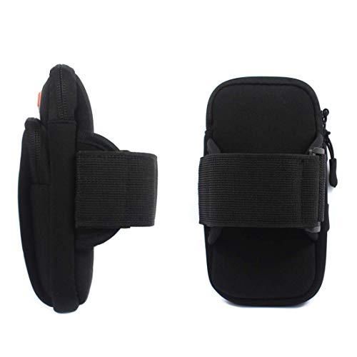 Image of Comfortable Sports Running Armband Adjustable Universal Armband Cellphone Holder Sweatproof Jogging Phone Gym Exercise Workout Armband for iPhone X /XS /XR /8 /7 /6 Plus, Samsung Galaxy S9 /S8 /S7 /LG (Black)