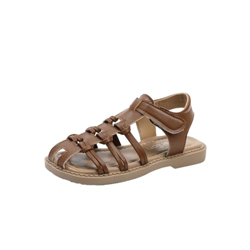 Girls Gladiator Rome Sandals For Toddler Big Kids Adjustable Strap Cute Summer Flat Strappy Sandals With Side Zipper