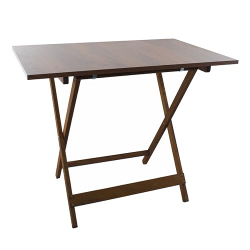  Mediawave Store - Tavolo in Legno Formica, 60x90, Tavolo Richiudibile, F2149, Pieghevole, per Campeggio, Evanti, Salvaspazio da Giardino, Resistente, Moderno (Noce)