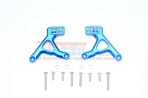 Traxxas TRX-4 Defender / TRX-4 Tactical Unit Upgrade Parts Aluminium Rear Adjustable Shock Tower - 2Pc Set Blue