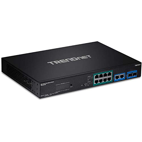 Commutateur de surveillance TRENDnet TPE-3012LS avec 12 ports et budget PoE de 110W