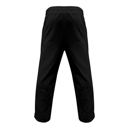 Mens Loose Fit Lightweight Summer Pants Elastic Waist Drawstring Linen Pants Baggy Cotton Trousers with Pockets 2025 5