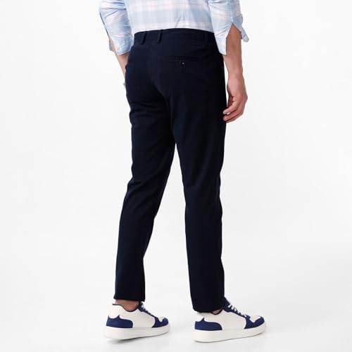 Image of BASICS Premium Cotton Stretch Formal Trousers for Men | Office Pants