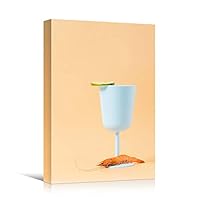 Canvas Wall Art Glass Portrait Chic Citrus Colorful Fruit Kitchen Multicolor Photography - 12x18 inches