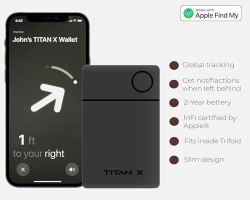 TITAN X Trifold + Tracket Wallet Bundle | Minimalist Slim Metal Leather anti RFID Wallet | Front Pocket Minimalist Wallet For Men, Gift Boxed (Carbon Fiber)2