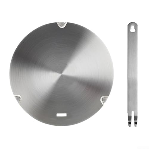 HavenDomicile Placa conductora del calor del acero inoxidable para las cocinas de inducción con la base magnética el 18/22/26cm (A)