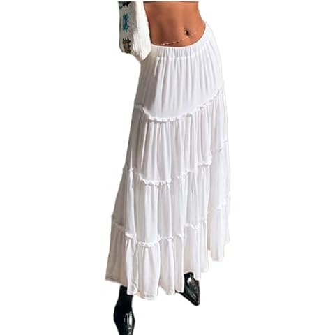 Yassiglia Women's Casual Summer Drawstring Skirt Cover