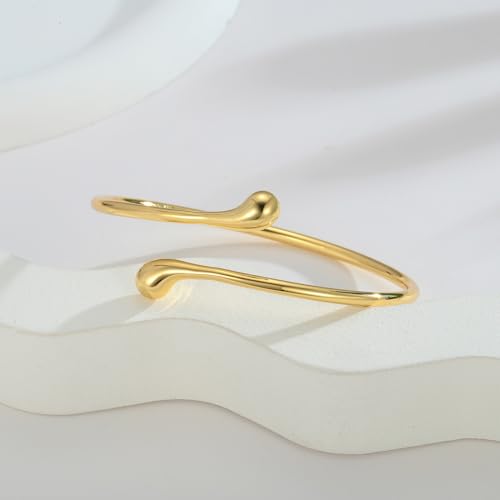 Dainty Thin Cuff Bangle Bracelets for Women Adjustable Gold Cuff Bracelet Minimalist Gold Open Bangle Wrist Cuff Bracelets4