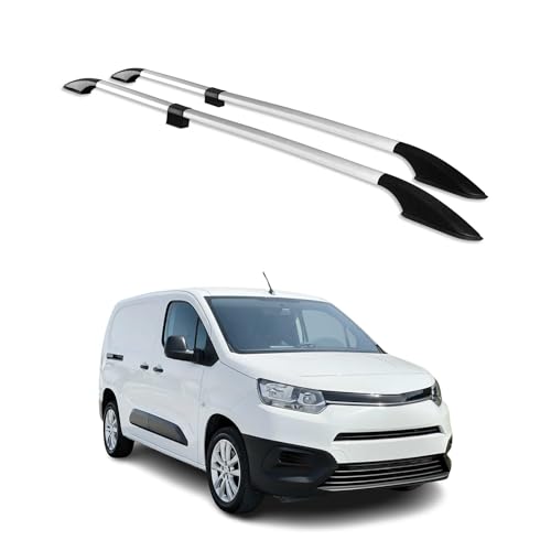 OMAC Barres de Toit longitudinales pour Toyota Proace City Verso 2019-25 L2 Alu Gris