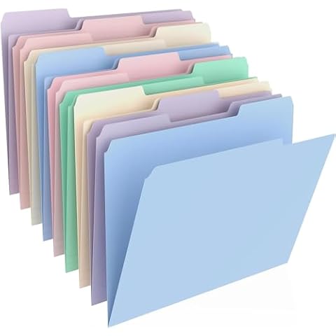 HABGP 9 Pcs Manilla Folders with Tabs Cover