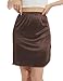 GYS Half Slip for Women Under Dress Silky Lace Underskirt, Espresso, Large