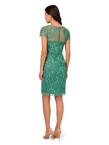 Image of Adrianna Papell Women's Short Cut Out Beaded Sheath