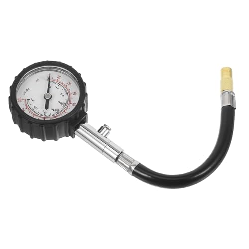 Unomor High Accuracy Tire Pressure Shockproof Car Gauge with Guard Accurate Measurement Push Button Air Bleed Essential Tool for Vehicle Maintenance