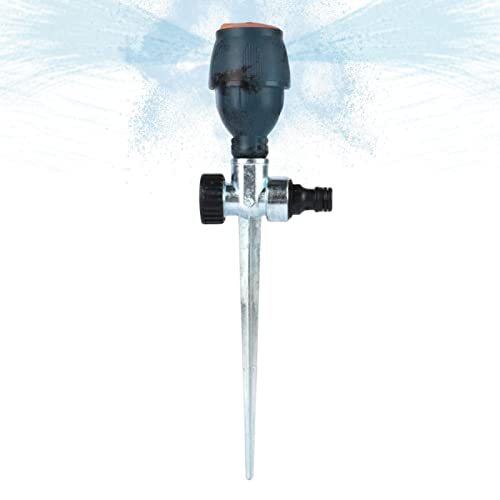 césped con Punta Metal, Sistema riego automático Giratorio 360°, jardín, aspersor Circular A , Impulso para Grandes Superficies Patio y césped