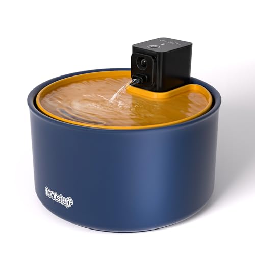 Footstep 自動給水器 猫 水飲み器 セラミック製 スマートペット用給水器 犬 ワイヤレスポンプ コードレス 充電式 ペット水飲み器 3.5L大容量 4000mAhバッテリー 循環式浄水 センサー タイマー 省エネ 節水設計 静音 3つ給水モード 活