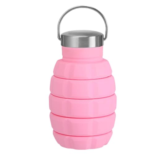 Botella de agua plegable, portátil, a prueba de fugas, portátil, ligera, taza de 500 ml, reutilizable para deportes, gimnasio, fitness, ciclismo, montañismo, al aire libre, picnic, senderismo