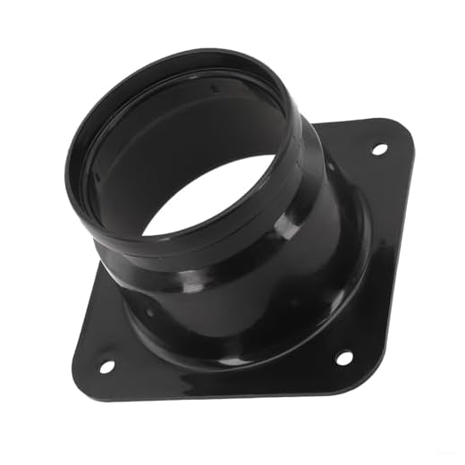 Zilimontt Conector de conducto cuadrado a redondo, adaptador de brida de ventilación de plástico PP con exterior liso para baja resistencia al aire y conexión segura de tuberías, tamaños (75 mm)