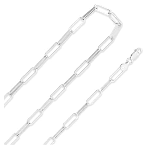 Waitsoul 925 Sterling Silver Lobster Clasp Chain 5mm Paperclip Necklace for Women Silver Chain for Women Silver Paperclip Chain for Women 20 Inch Cover