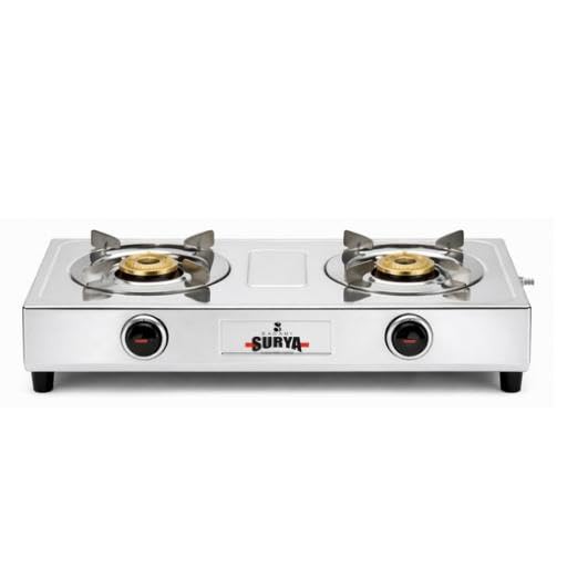 2 burner gas stove steel pan support