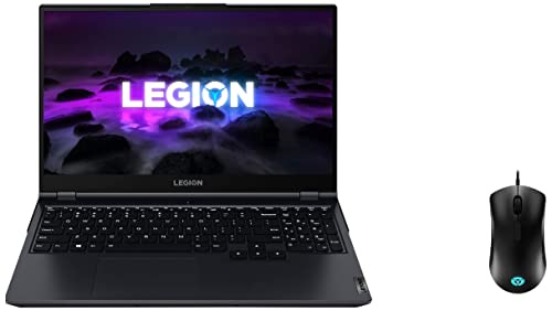 Image of Lenovo Legion 5 AMD Ryzen 7 5800H 15.6 inch(39.62cm) FHD IPS Gaming Laptop (16GB /2TB SSD /6GB Nvidia RTX 3060 Graphics /Win11 /Office 2021 /RGB Keyboard /165Hz /2.4Kg), 82JU010NIN + Legion 8K DPI Mouse