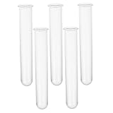 ULTECHNOVO 5pcs Acrylic Test Tube Cocktail Glasses Set Round Bottom Liquid Storage Tubes for Bar KTV and Party...