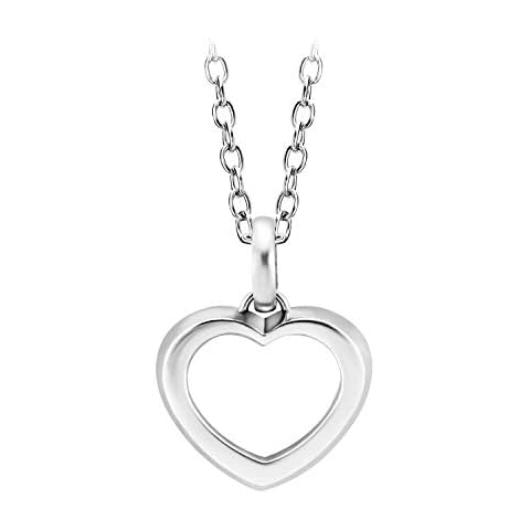 555Jewelry Stainless Steel Heart Pendant Necklace Cover