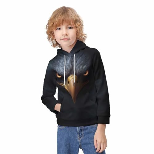 Sweat à capuche Wild Eagle enfants : pull 3D pour cadeau