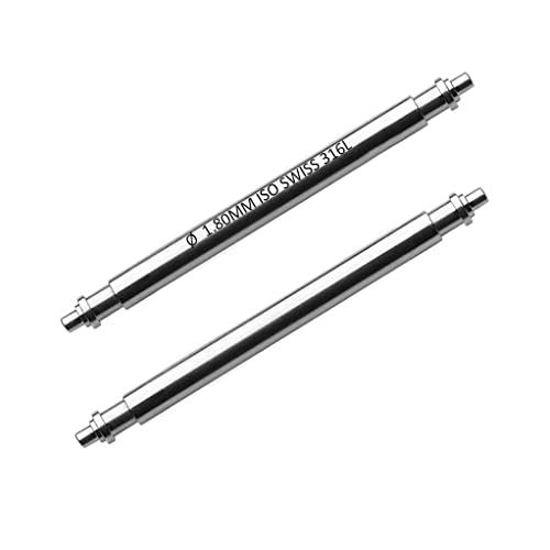 masar 20mm Premium ISO Swiss Xts Ø 1,8 mm Federstege für uhrenarmband Uhren stifte federstifte Armbanduhr federstange Watch pin Spring bar uhrenstege stege 1.8mm INOX 316L - 0,9 mm 2 Pcs 20 mm