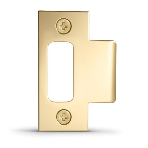 Image of Mega Handles T-Strike Door Plate - Durable Door Strike Plate, Gold Strike Plates for Interior Doors
